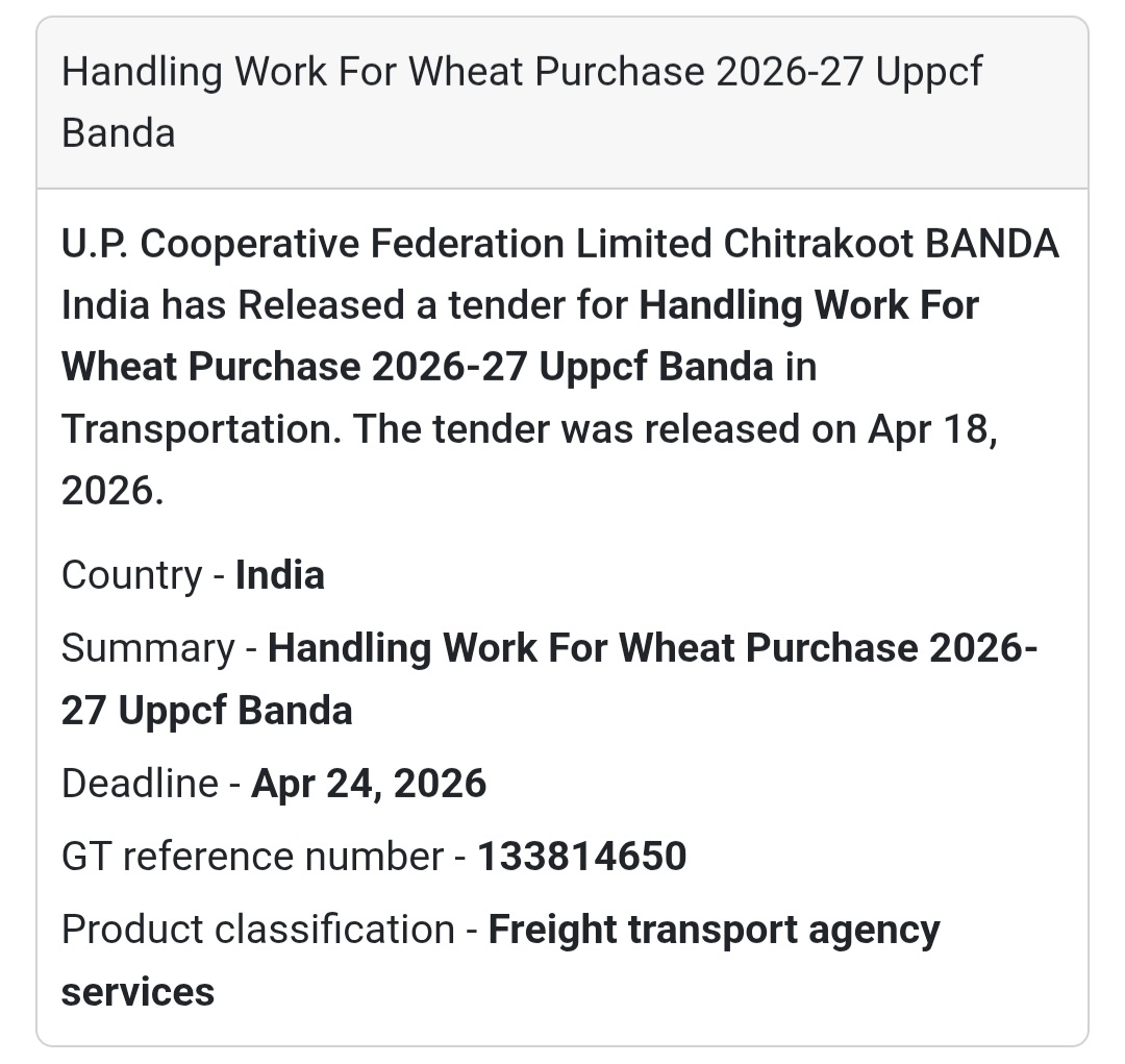 🚛 Wheat Handling Work – Banda