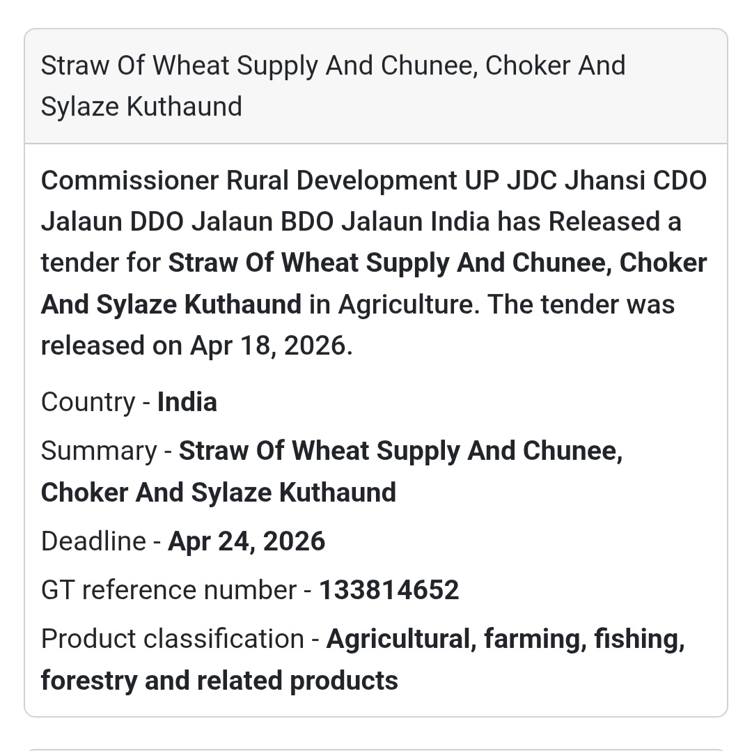 🌾 Wheat Straw Supply – Jalaun