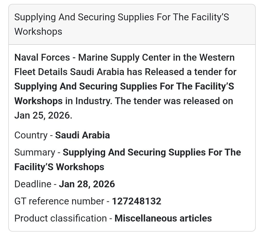 🛠️ Workshop Supplies – Western Fleet