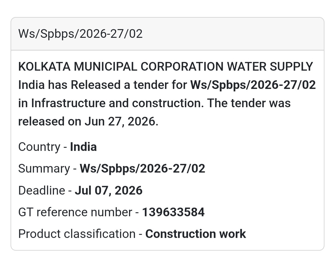 🚰 WS/SPBPS/2026-27/02 | 📍South Kolkata
