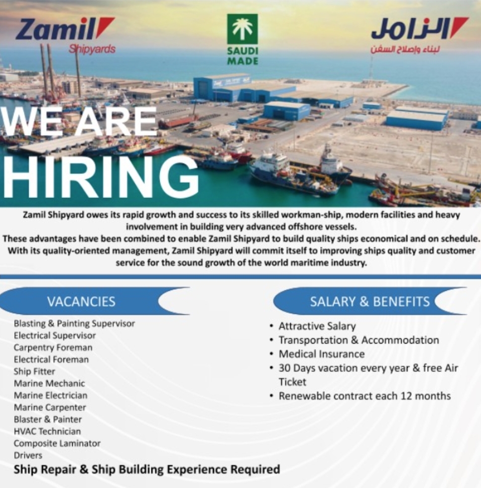 🚢 Zamil Shipyard Recruitment 2026 – Saudi Arabia