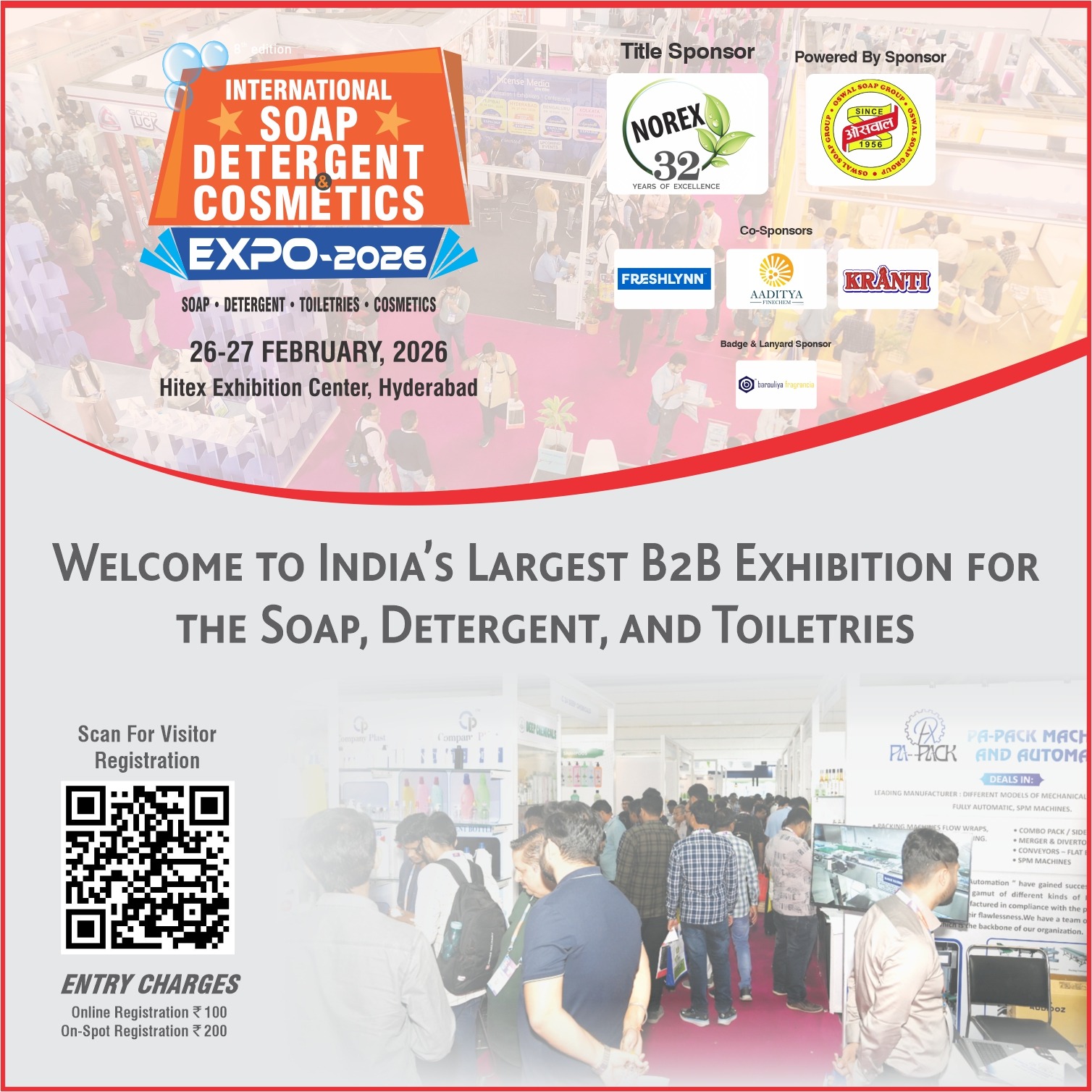 8th International Soap, Detergent & Cosmetics Expo 2026, Hyderabad