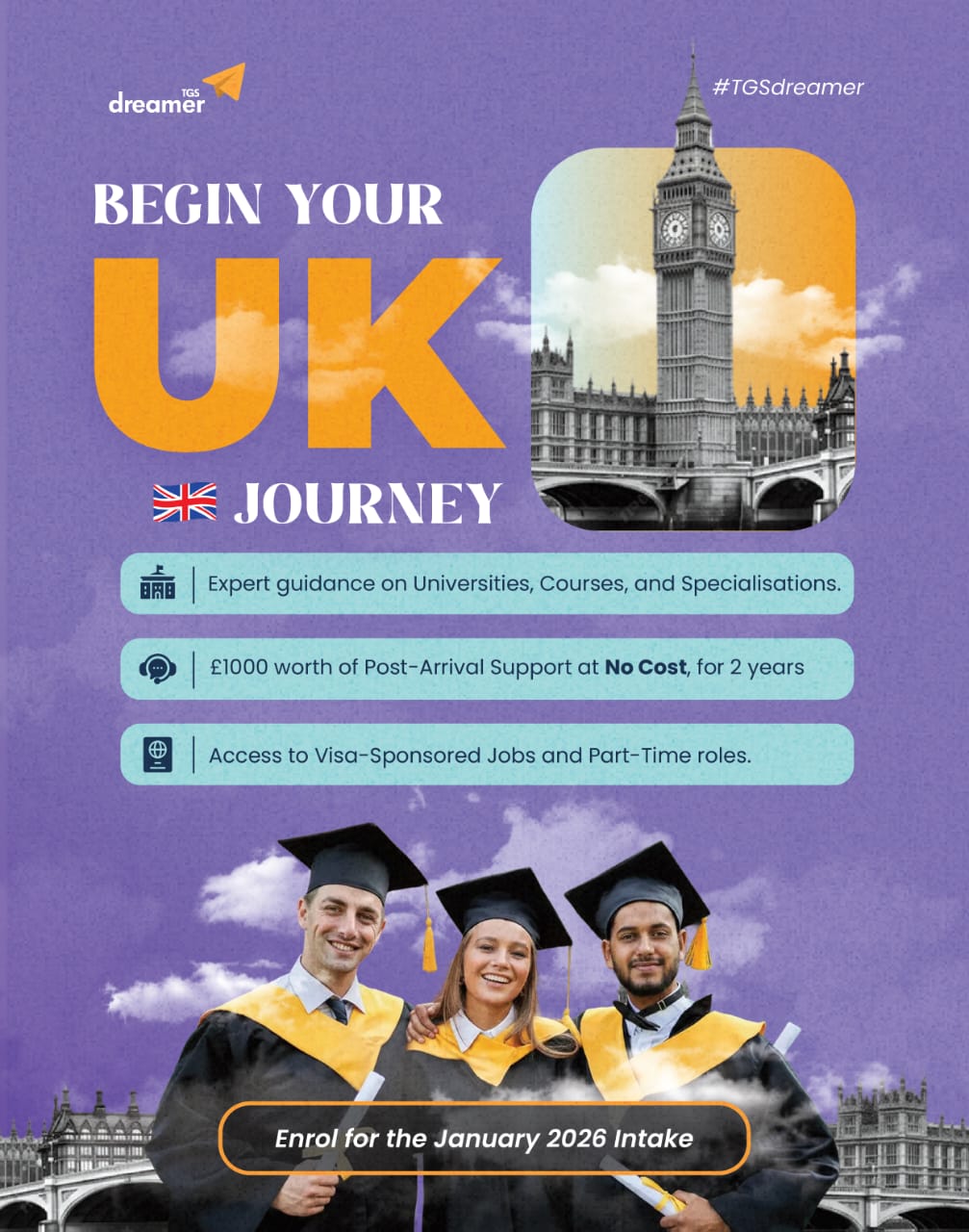 BEGIN YOUR UK JOURNEY 🇬🇧 | January 2026 Intake