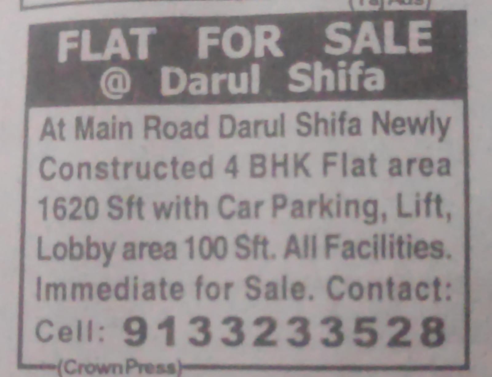 Flat for sale!!