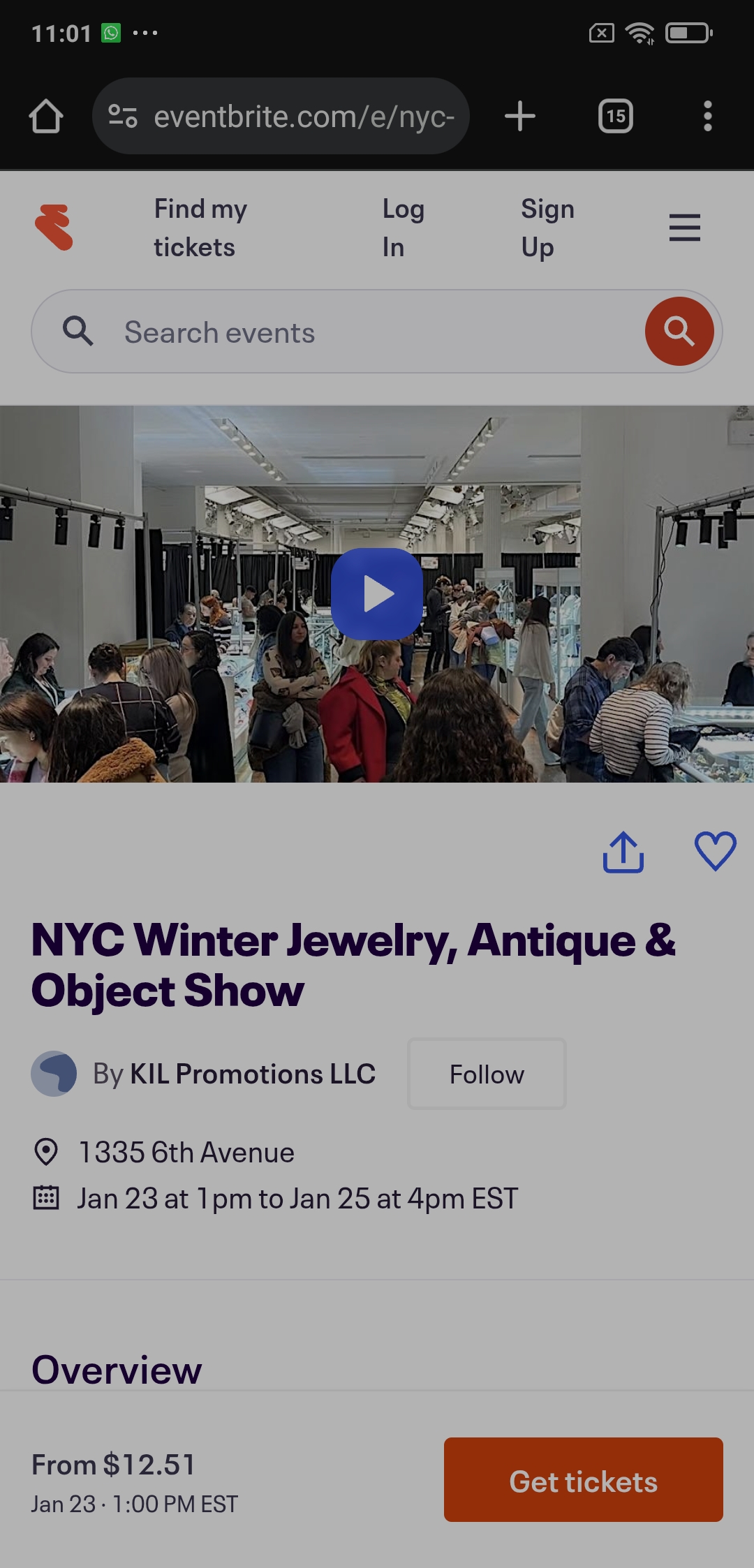 NYC Winter Jewelry, Antique & Object Show