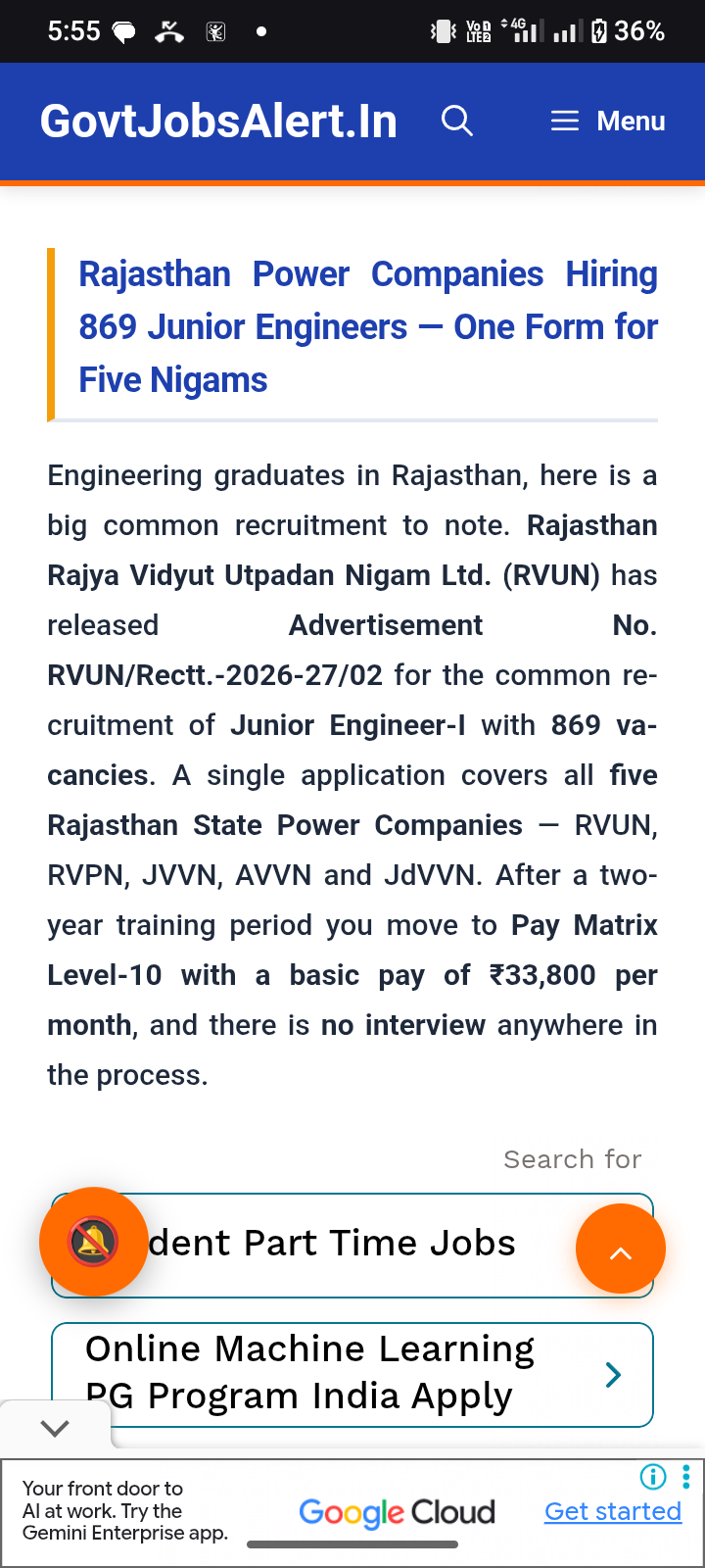 📢 RVUNL Junior Engineer Recruitment 2026!