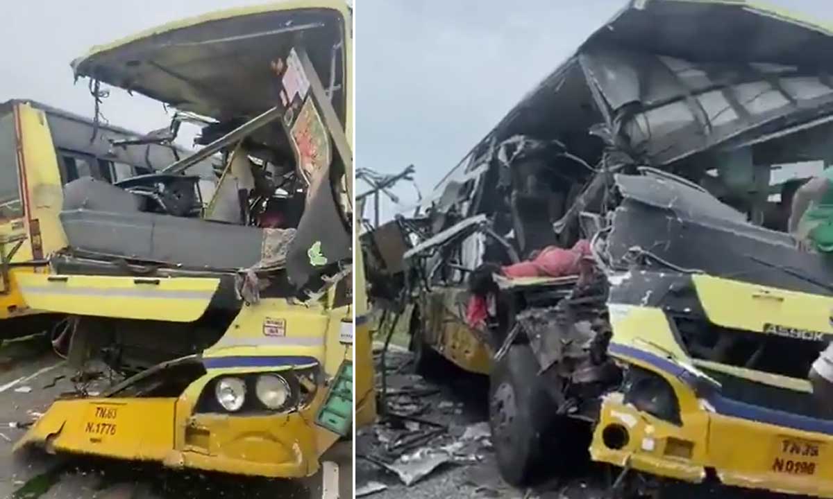 Tamil Nadu Tragedy, 12 Dead, 40 Injured as Two Government Buses Collide Head-On in Sivaganga