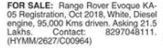 2018 Range Rover Evoque – White (Diesel) For Sale