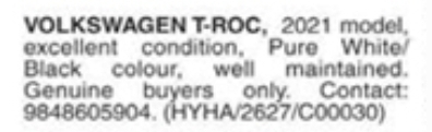 2021 Volkswagen T-Roc in Pure White/Black For Sale