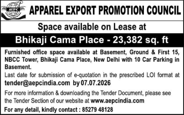 AEPC Bhikaji Cama Place Office Space Lease Notice