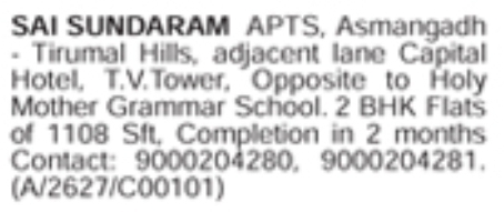 Apartment for Sale: 2 BHK Flats in Asmangadh