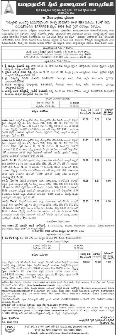 APSFC Property Auction Sale Notice