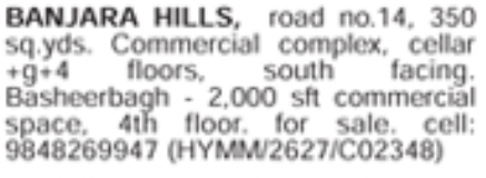 Banjara Hills & Basheerbagh Commercial Properties For Sale