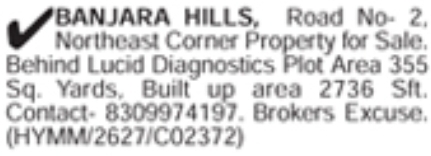 Banjara Hills Property For Sale