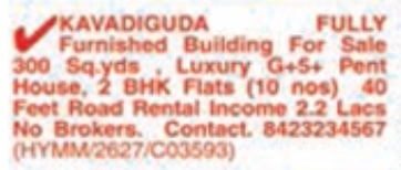 Building for Sale: Kavadiguda, Hyderabad