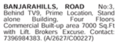 Commercial Building for Sale: Road No. 3, Banjara Hills
