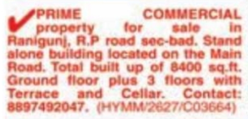 Commercial Building for Sale: Secunderabad