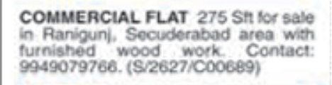 Commercial Flat for Sale: Secunderabad