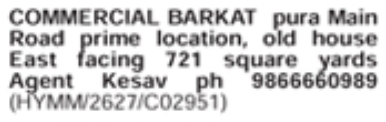 Commercial Property for Sale: Barkatpura Main Road, Hyderabad