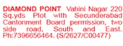 Corner Plot for Sale: Diamond Point