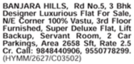 Designer Luxury Flat for Sale: Banjara Hills, Hyderabad