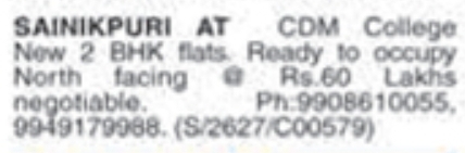 Flat for Sale: Sainikpuri, Hyderabad