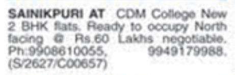 Flat for Sale: Sainikpuri, Hyderabad