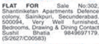 Flat for Sale: Sainikpuri, Secunderabad
