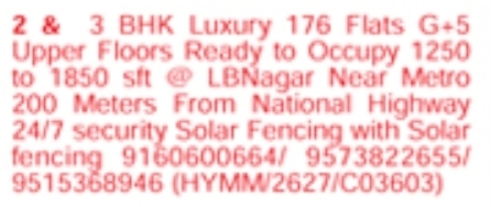 Flats for Sale: LB Nagar, Hyderabad