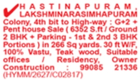 G+2 Building with Penthouse for Sale: Hastinapuram