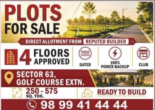 Gated Plots for Sale in Sector 63 Golf Course Extension
