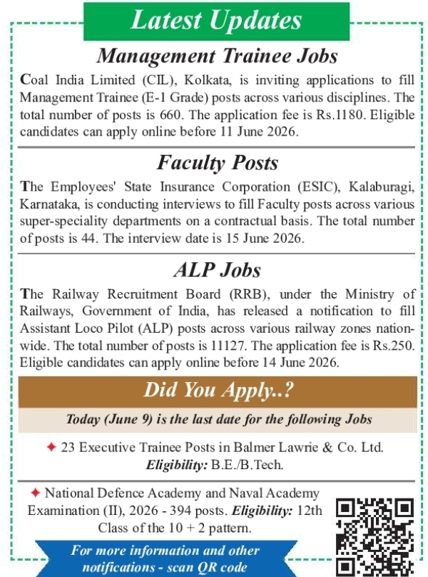 Govt & PSU Sector: Latest Recruitment Drive