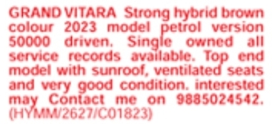 Grand Vitara Hybrid: Direct Sale