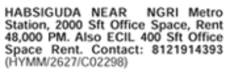 Habsiguda & ECIL Office Space for Rent