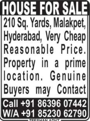 Malakpet House for Sale