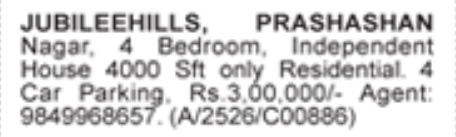 Independent House For Rent