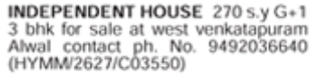 Independent House for Sale: Alwal, Secunderabad