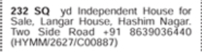 Independent house for Sale in Hashim Nagar, Langar House