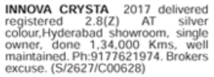 Innova Crysta 2.8(Z) Car for Sale: Hyderabad