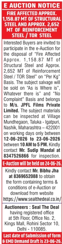 JPFL Films Salvage Steel E-Auction