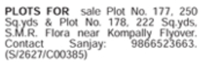 Kompally Plot for Sale