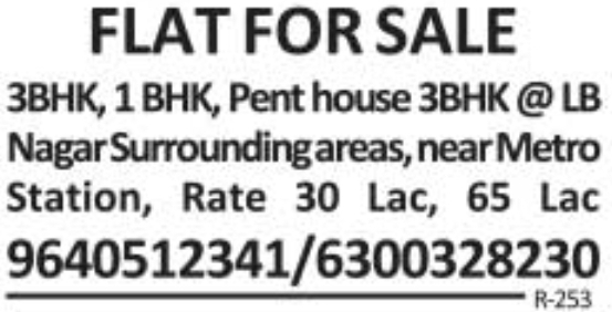 LB Nagar: Flats & Penthouse for Sale