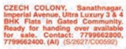 Luxury Flats for Sale: Sanathnagar, Hyderabad