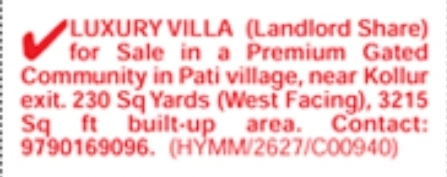 Luxury villa for Sale in Pati village