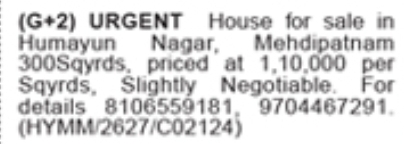 Mehdipatnam G+2 Independent House For Sale