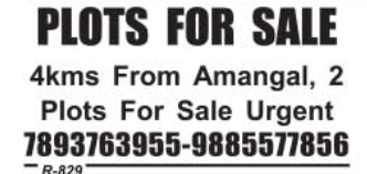 Plots for Sale: Amangal, Near Hyderabad