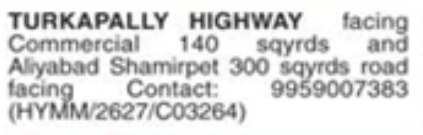 Plots for Sale: Turkapally & Shamirpet