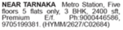 Premium 3 BHK Flats for Sale: Near Tarnaka