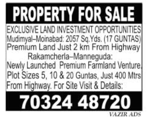 Property for Sale: Mudimyal & Rakamcherla Land Investments