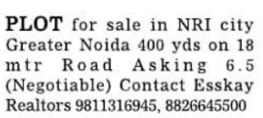 Property Sale: 400 Sq. Yds. Plot in NRI City, Greater Noida